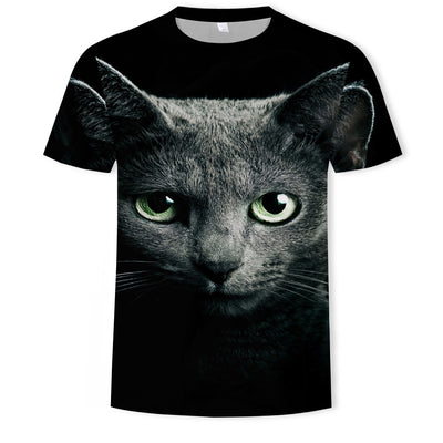 Playera Estampada Digital con Gato Adorable para Hombre - Image 5