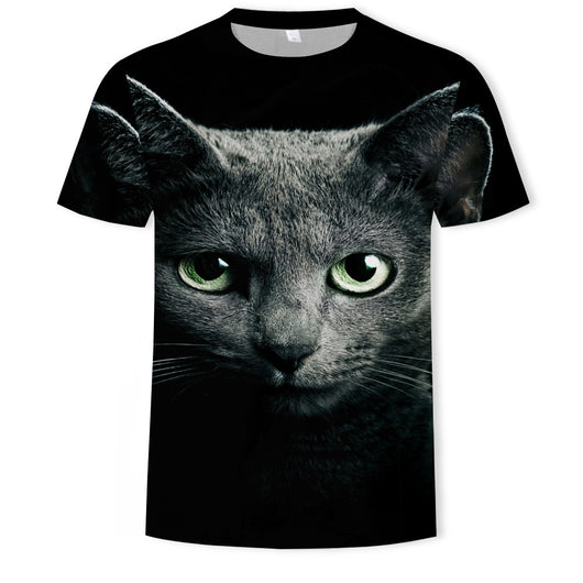 Playera Estampada Digital con Gato Adorable para Hombre - Image 5
