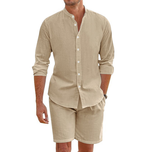 Conjunto de Verano para Hombre: Camisa Manga Corta y Shorts con Cordón - Image 8