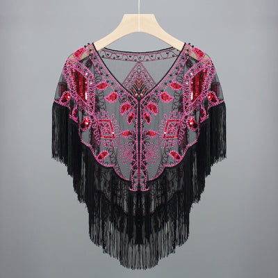 Capa Vintage con Lentejuelas y Flecos Elegantes - Image 18