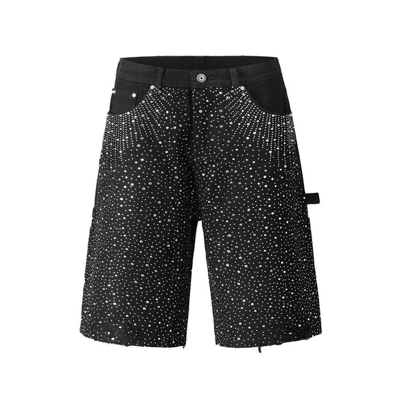 Shorts de Mezclilla Degradado con Teñido Splash Ink