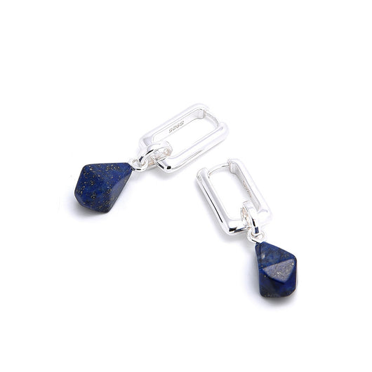 Collar Geométrico Ágata Azul Oro Natural con Ojo de Tigre 3D - Image 18