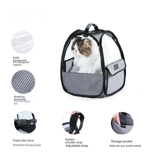 Transportín Transparente Plegable para Gatos - Portátil y Ligero - Image 4