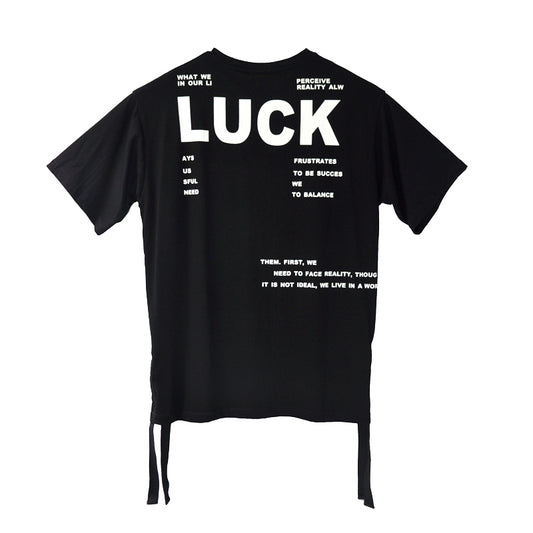 Playera Suelta Hip Hop Street Style con Abertura Lateral Manga Media