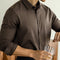 Camisa de Lana Modal Estilo Old Money para Hombre
