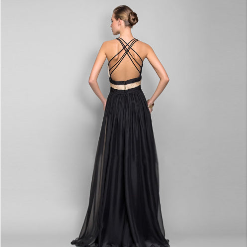 Vestido Largo Elegante Escote V Espalda Descubierta - Diseño Europeo - Image 9