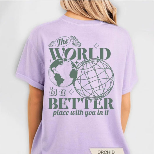 Playera Holgada de Algodón con Estampa Cielo Estrellado y Tierra 2D - Image 10