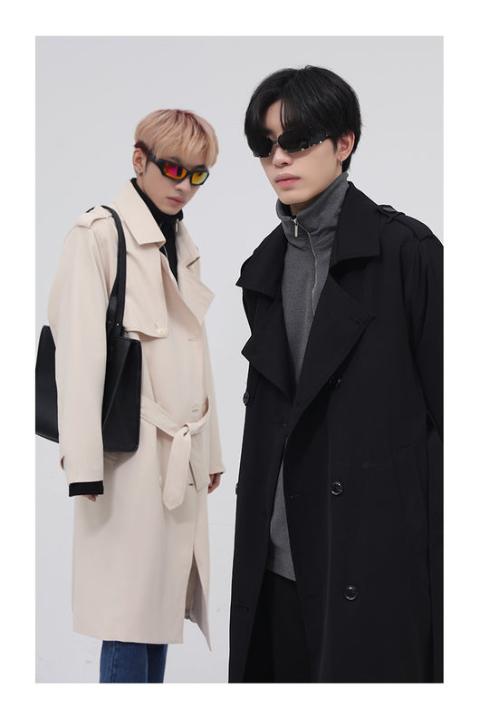Gabardina Cruzada para Hombre con Cinturón Integrado - Image 20