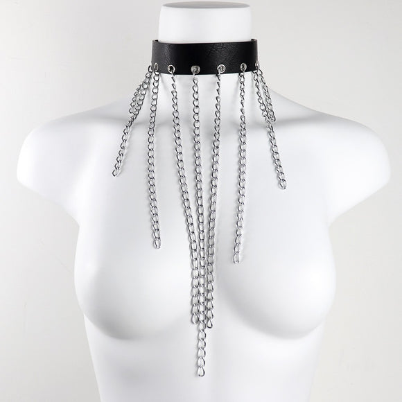 Collar Punk Harajuku de Cuero con Remaches