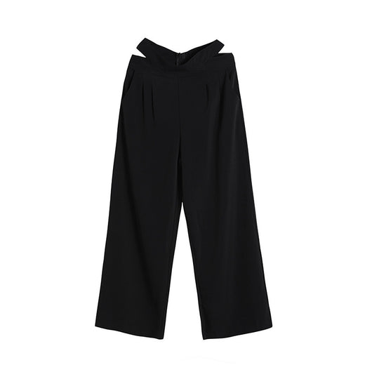 Pantalones Anchos Mujer Verano Talle Alto Tejido Calado - Image 9
