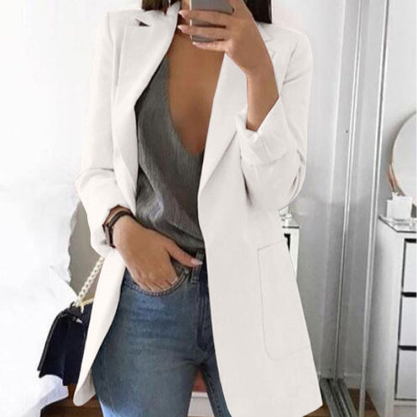 Blazer Slim Temperamento con Solapa Elegante