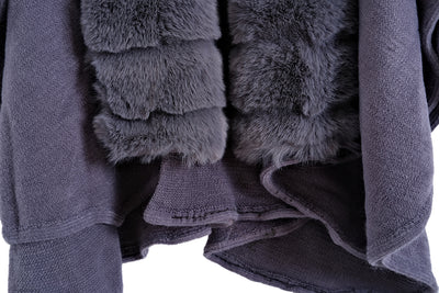 Abrigo de Punto Oversized con Cuello de Conejo Artificial - Image 32