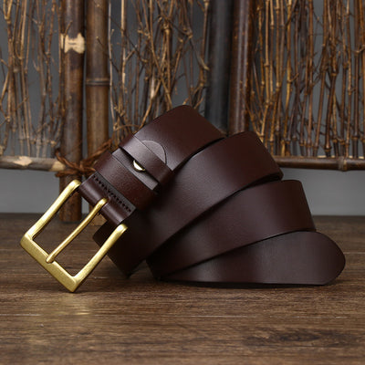 Cinturón de Cuero Premium con Hebilla Pin - Estilo Casual Minimalista - Image 8