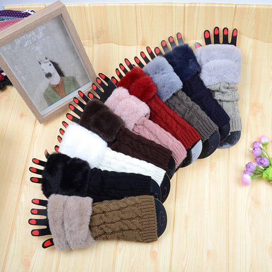 Guantes Tejidos de Moda con Giro de Color Puro