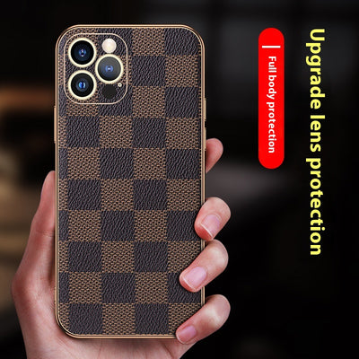 Funda Protectora Cuadros Plateados para Teléfono