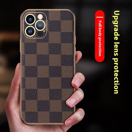 Funda Protectora Cuadros Plateados para Teléfono