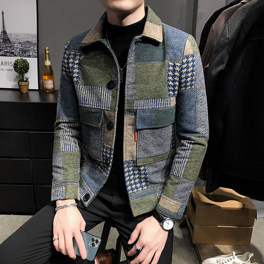 Saco de Lana Cuadrillé Slim Fit para Hombre - Image 8