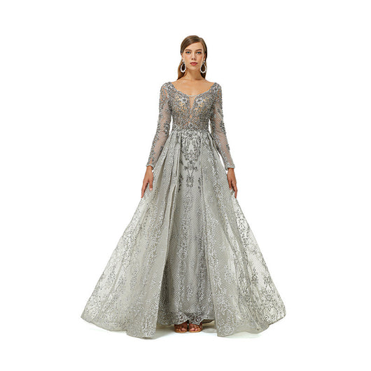 Vestido de Noche Elegante con Encaje Calado y Textura Luxury - Image 15