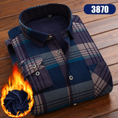 Camisa Cuadriculada Térmica para Hombre Talla Grande - Image 13
