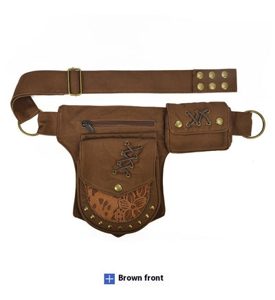 Bolsa Crossbody Retro con Remaches y Compartimentos Múltiples para Hombre y Mujer - Image 26