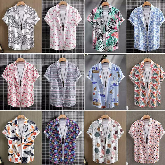 Camisa Manga Corta con Estampado Digital para Hombre - Image 22
