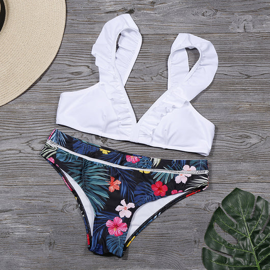 Bikini Fruncido con Corte Asimétrico - Image 17