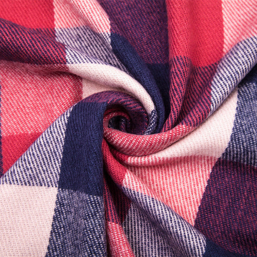 Bufanda Escocesa Reversible de Cachemira para Mujer - Talla Plus - Image 6