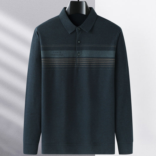 Camiseta Manga Larga con Cuello para Hombre Maduro - Image 3