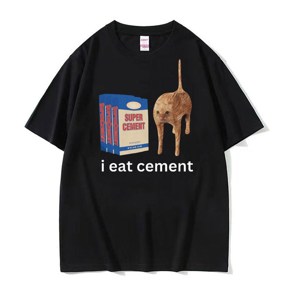 Camiseta Estampada Unisex Cuello Redondo Manga Corta Suelta