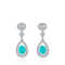 Ladies Fashion Personality Christmas Gift Box Blue Earrings