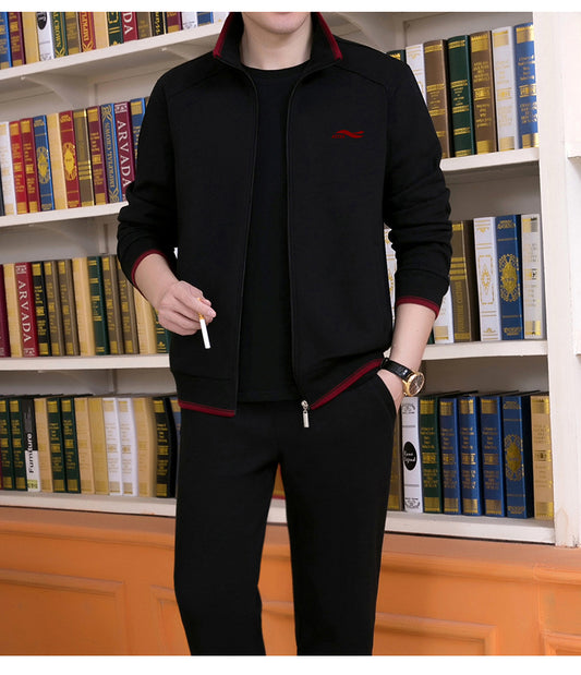 Conjunto Deportivo de Invierno para Hombre con Forro de Terciopelo - Tres Piezas