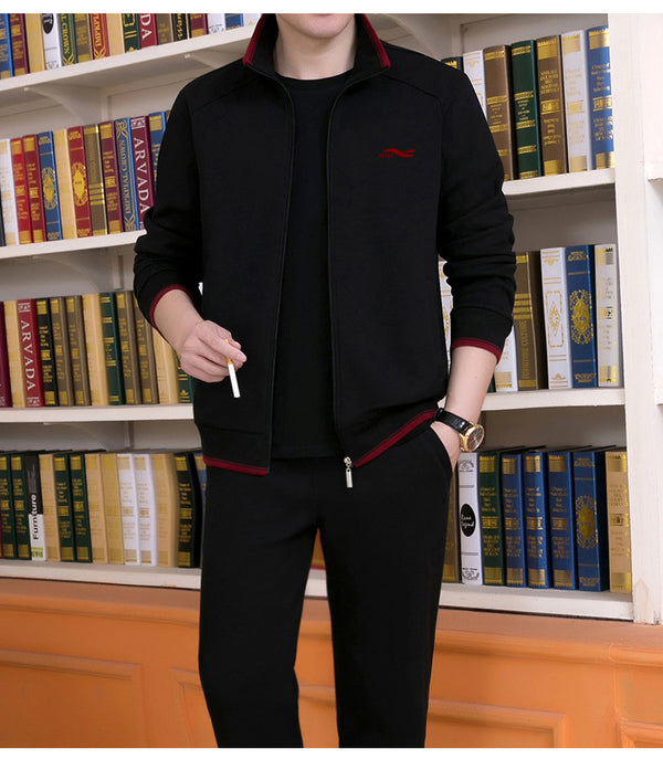 Conjunto Deportivo de Invierno para Hombre con Forro de Terciopelo - Tres Piezas