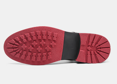 Botas Negras de Moda para Hombre con Detalles en Rojo - Image 13