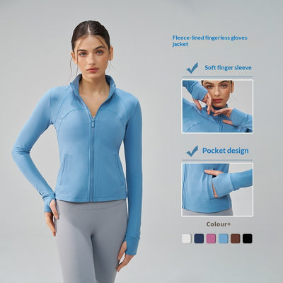 Top de Yoga sin Dedos Acolchado para Otoño e Invierno - Image 3