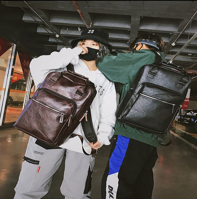 Mochila de Viaje Ejecutiva de Cuero PU con Gran Capacidad - Image 16
