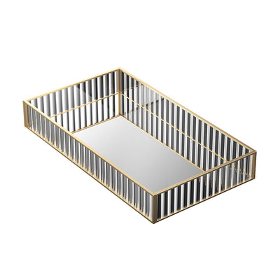 Bandeja de Almacenamiento Cristal Rayada Estilo Nórdico Lujo - Image 5