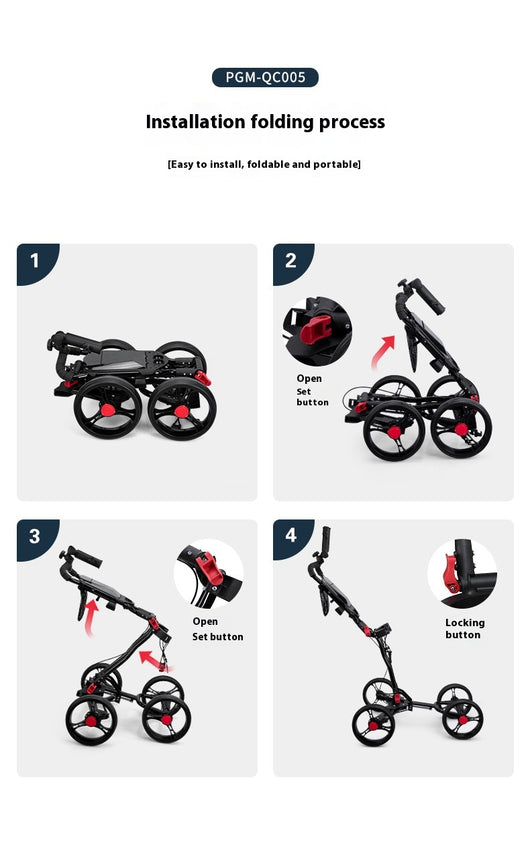 Carrito de Golf Plegable de Cuatro Ruedas - Image 11
