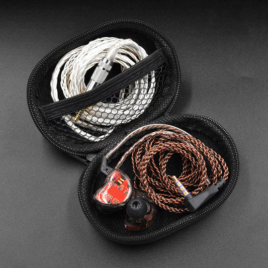Estuche Portátil de Cuero para Auriculares Ovalado