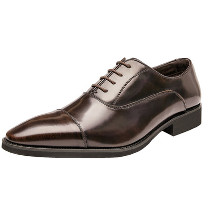 Zapatos Oxford de Cuero Charol con Punta Fina - Calzado Ejecutivo para Hombre - Image 4