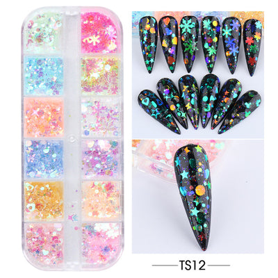 Lentejuelas para Uñas Diseño Hada Mariposa Irregular Efecto Hielo - Image 4