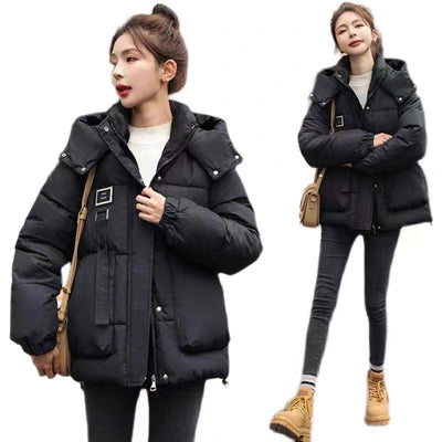 Abrigo Térmico Suelto con Capucha para Mujer - Diseño Chic y Aislante - Image 4