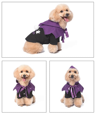 Suéter de Calabaza Divertido de Dos Piezas para Perros - Poncho Incluido - Image 14