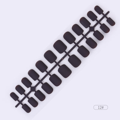 Uñas Postizas Adhesivas de Colores Sólidos - Set de 24 Piezas - Image 13