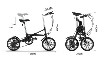 Bicicleta Plegable Ultra Compacta 14 Pulgadas - Portabilidad Instantánea - Image 9