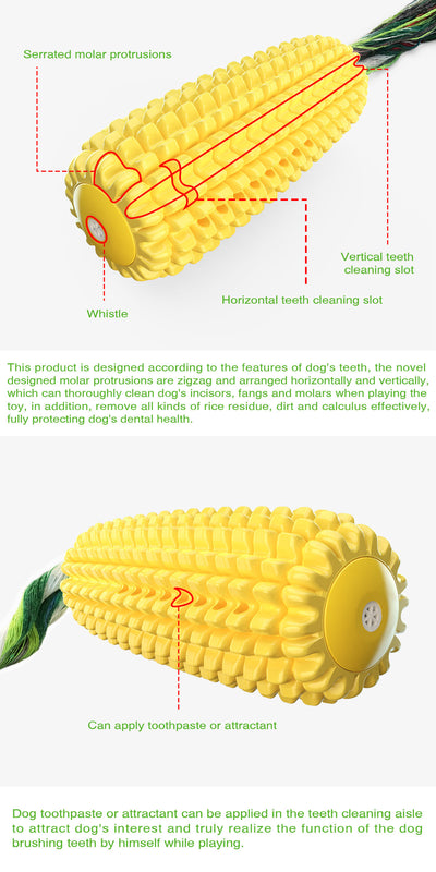 Juguete Mordedor Resistente Forma de Elote con Sonido para Mascotas - Image 8