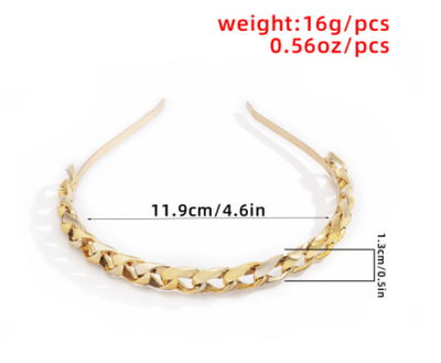 Diadema Twist Chain con Diseño Minimalista para Lavar - Image 6