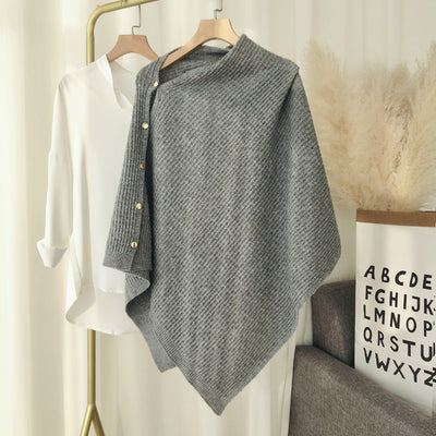 Capa Poncho de Lana Escocesa con Broche - Abrigo Versátil para Mujer - Image 16