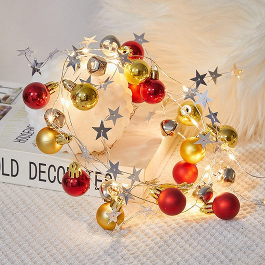 Cadena de Luces LED con Campanas Navideñas - Decoración Navideña Interior - Image 7