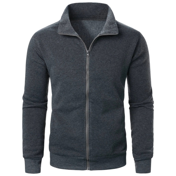 Cardigan con Cuello de Pie y Forro Polar Acolchado