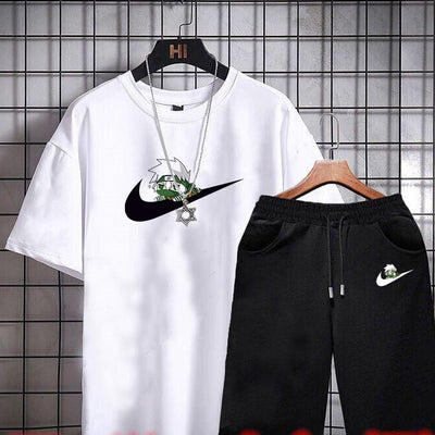 Conjunto Casual de Dos Piezas para Hombre: Playera y Shorts de Tendencia Coreana - Image 28